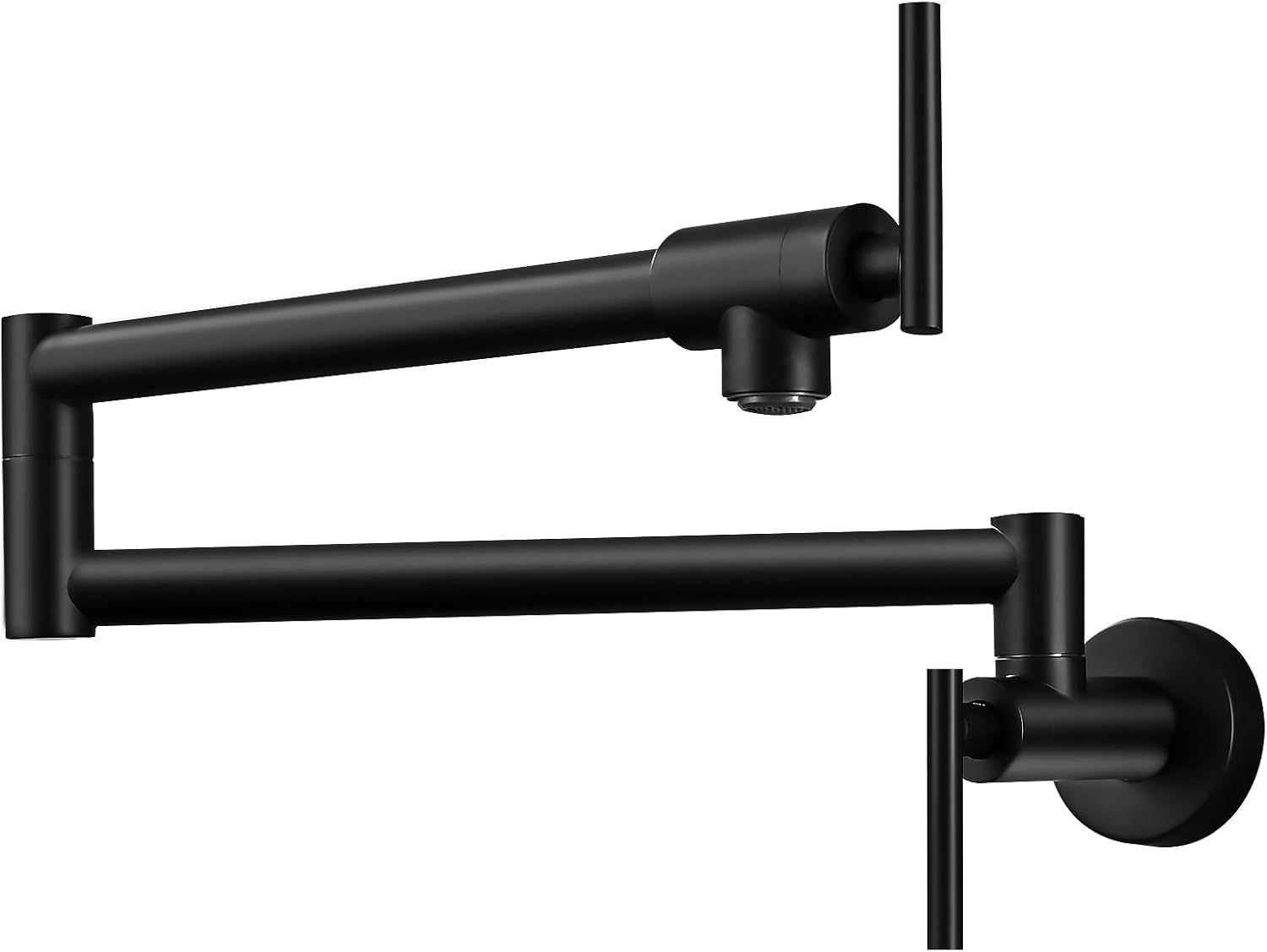 Matte Black Stainless Steel Wall Mount Pot Filler Faucet