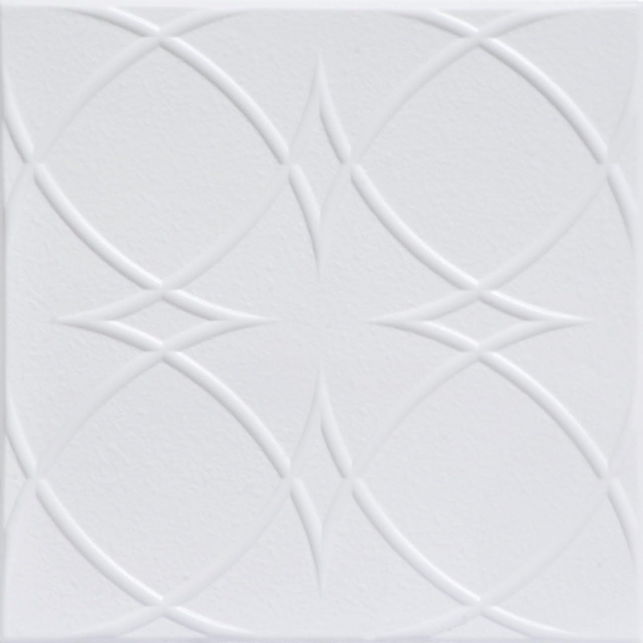 Ultra Pure White Textured Foam Ceiling Tile Pack