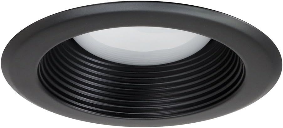 5-Inch Black Steel Recessed Baffle Trim