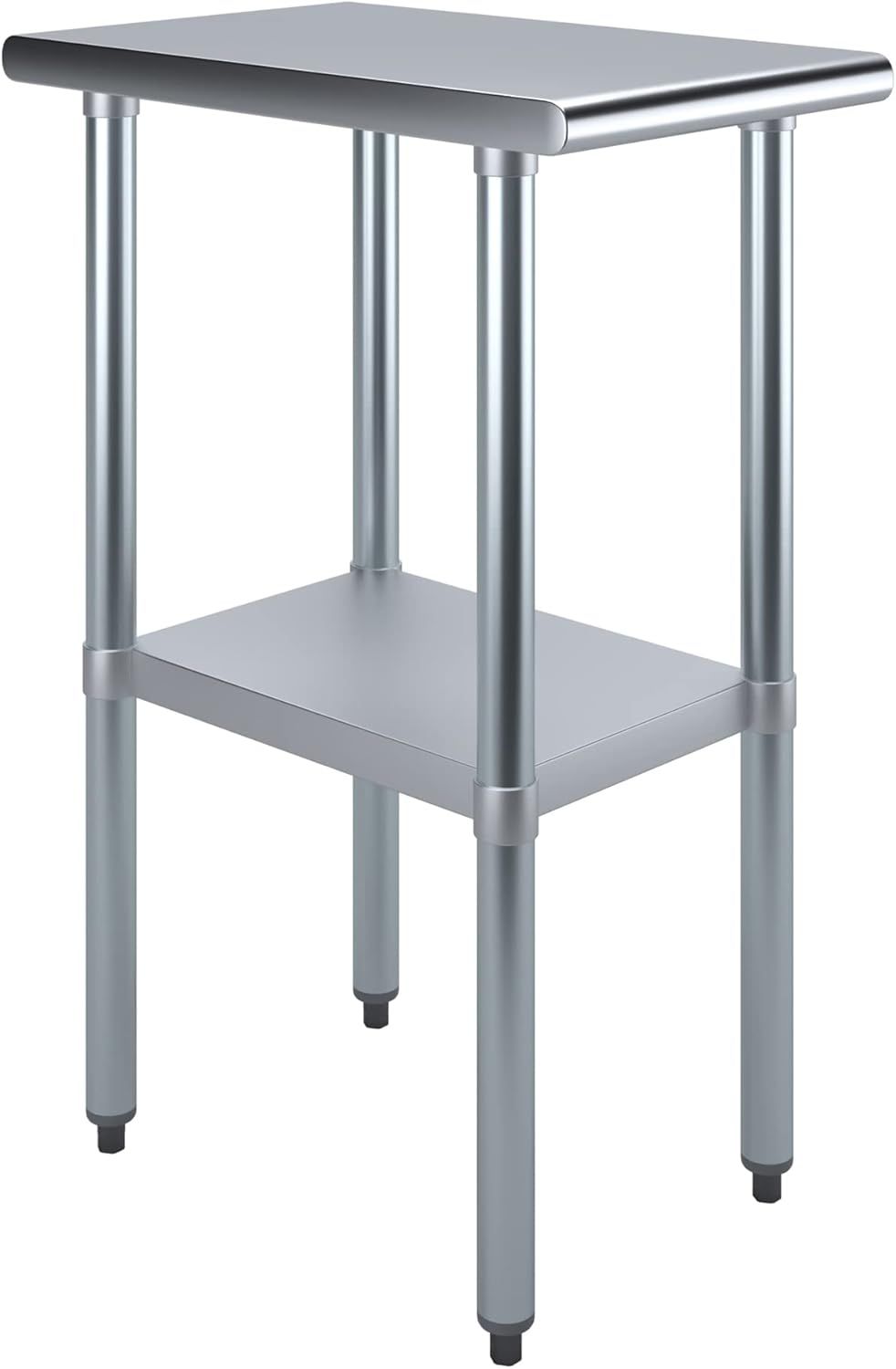 24" x 15" Stainless Steel Utility Table with Galvanized Shelf