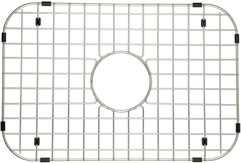 Rectangular Stainless Steel Sink Grid with Center Drain