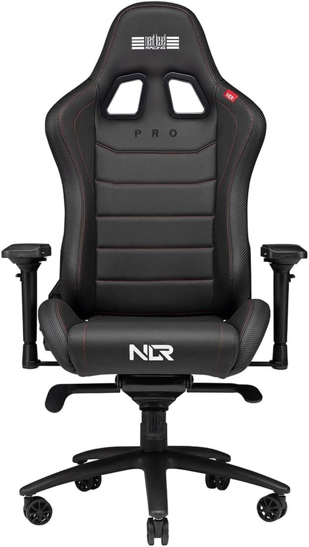 ErgoFlex Black Aluminum & Steel Adjustable Gaming Chair with Lumbar Support