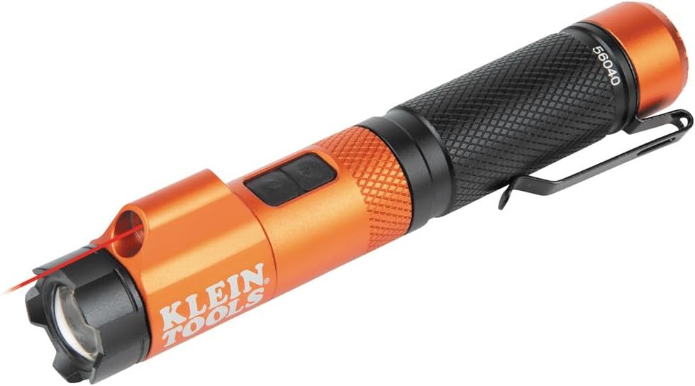 350 Lumen Orange and Black Rechargeable LED Tactical Flashlight