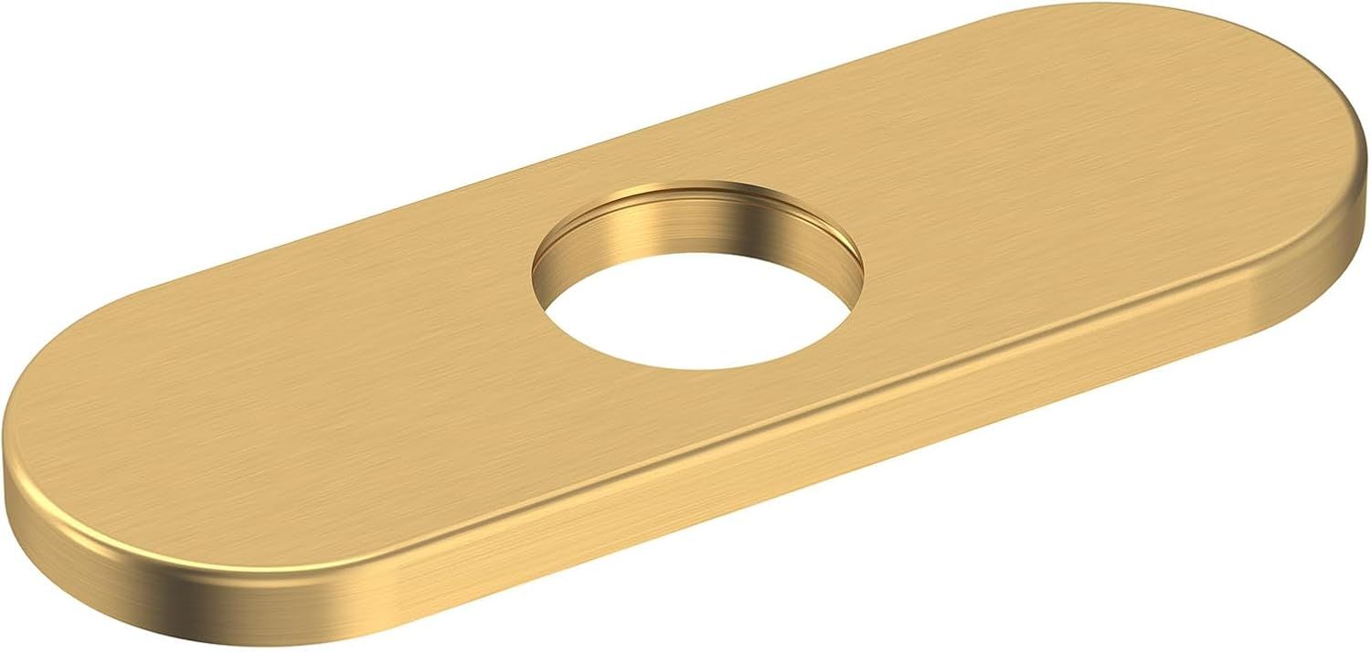 Brushed Gold Brass Universal Deck Plate for Single-Hole Faucets