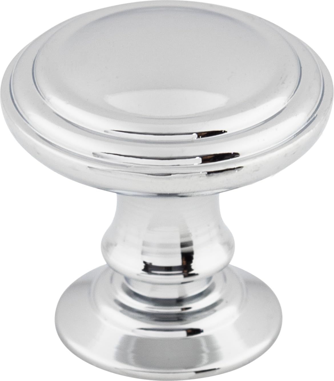 Polished Chrome Round Mushroom Cabinet Knob with Mounting Hardware