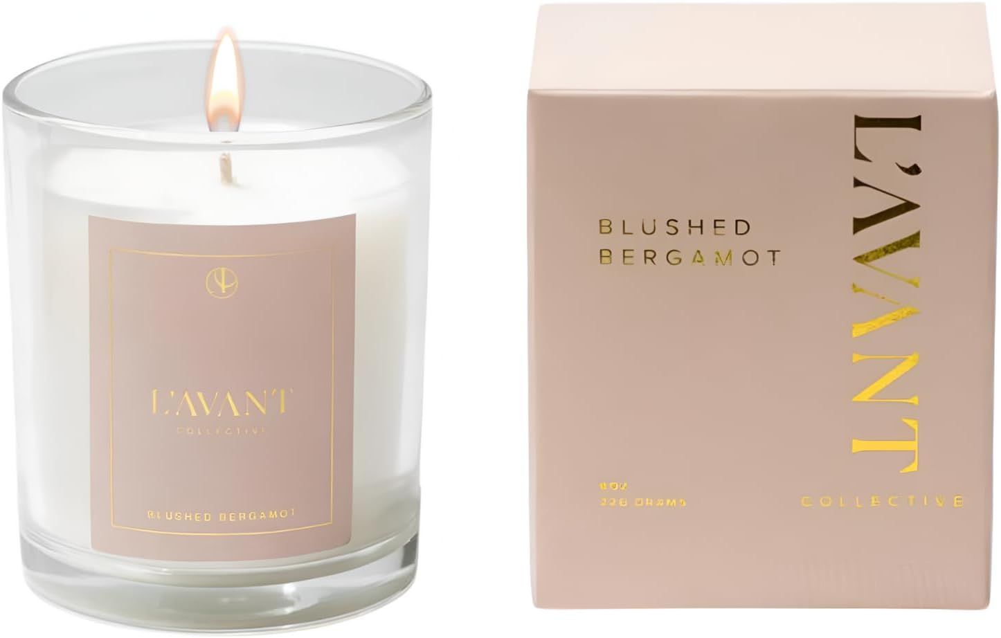 Blushed Bergamot Soy Candle with Amber and Cedar