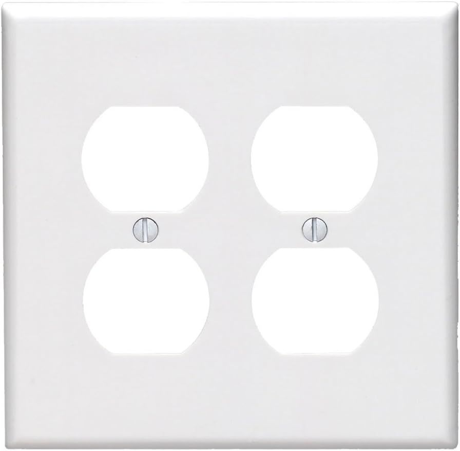 White Midway 2-Gang Duplex Receptacle Wall Plate