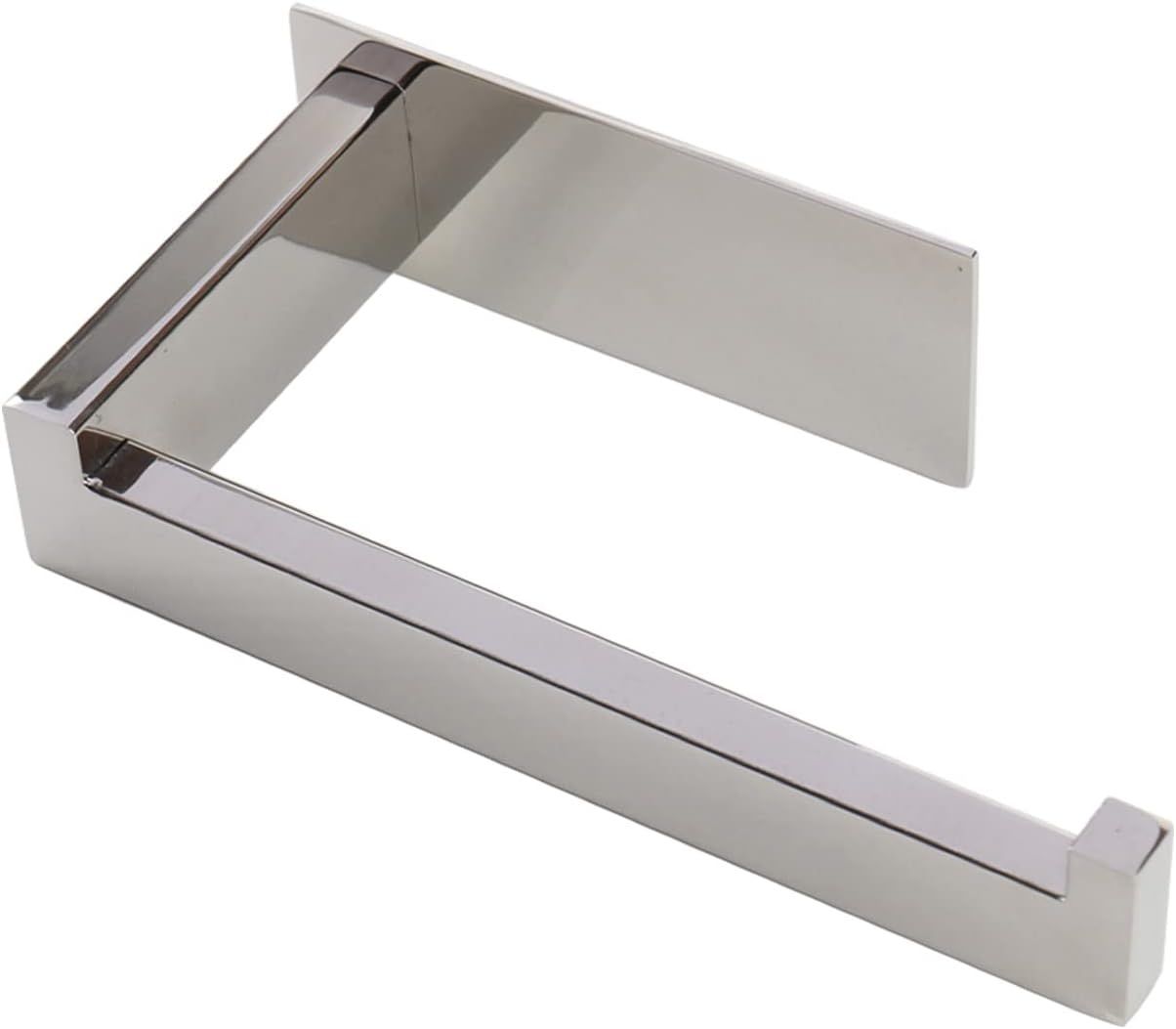 Polished Chrome Stainless Steel Adhesive Toilet Paper Holder