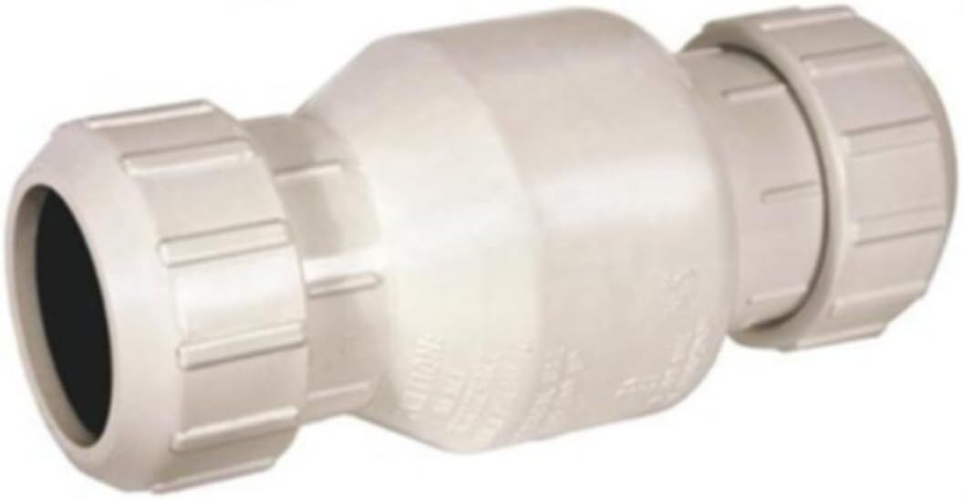 2-Inch White PVC Compression Check Valve