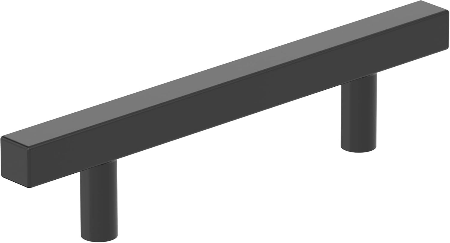 Matte Black Modern Bar Cabinet Pull with Mounting Hardware