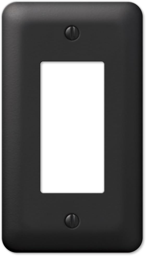 Devon Single Rocker Black Steel Wall Plate