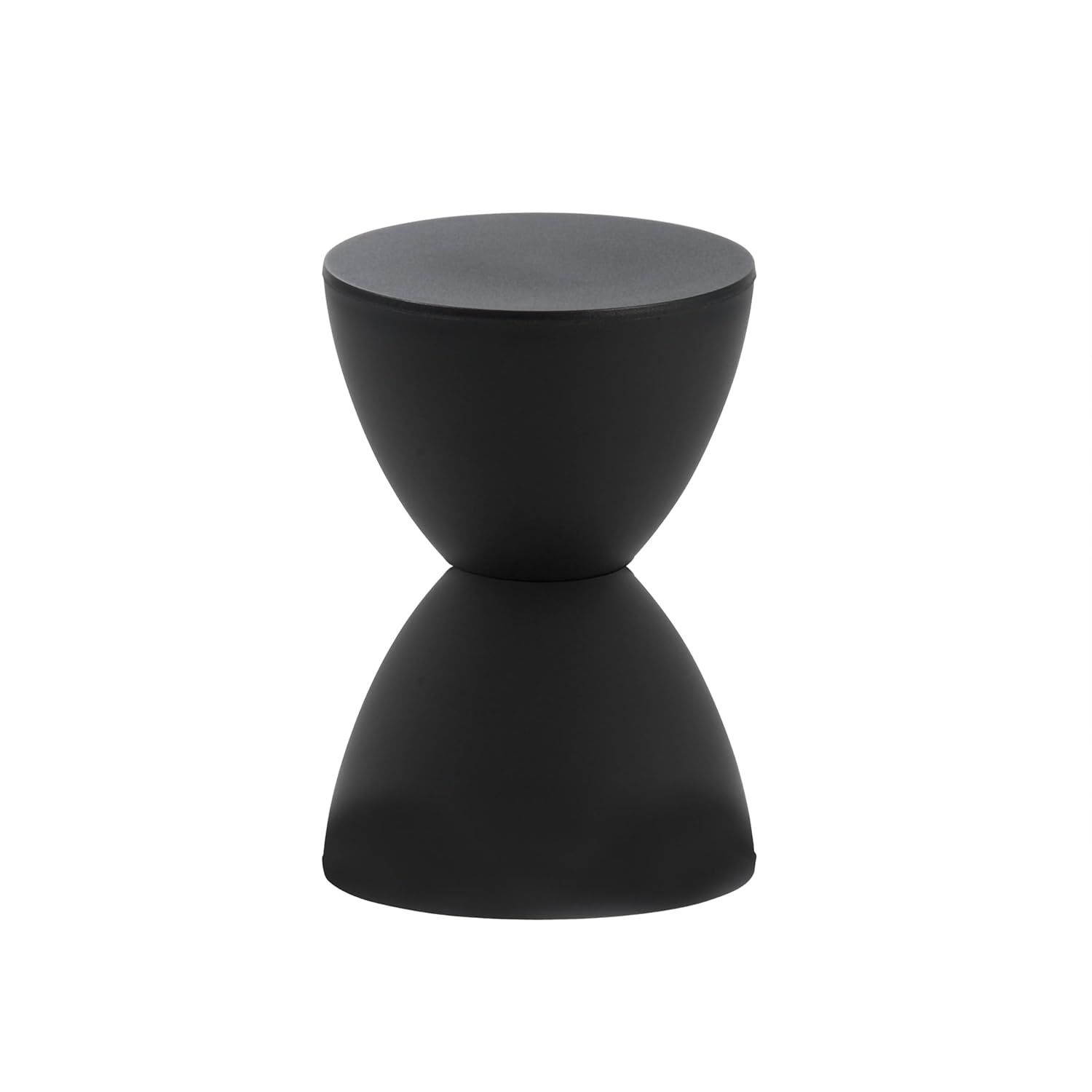 Sallie Black Weather-Resistant Plastic Indoor/Outdoor Stool