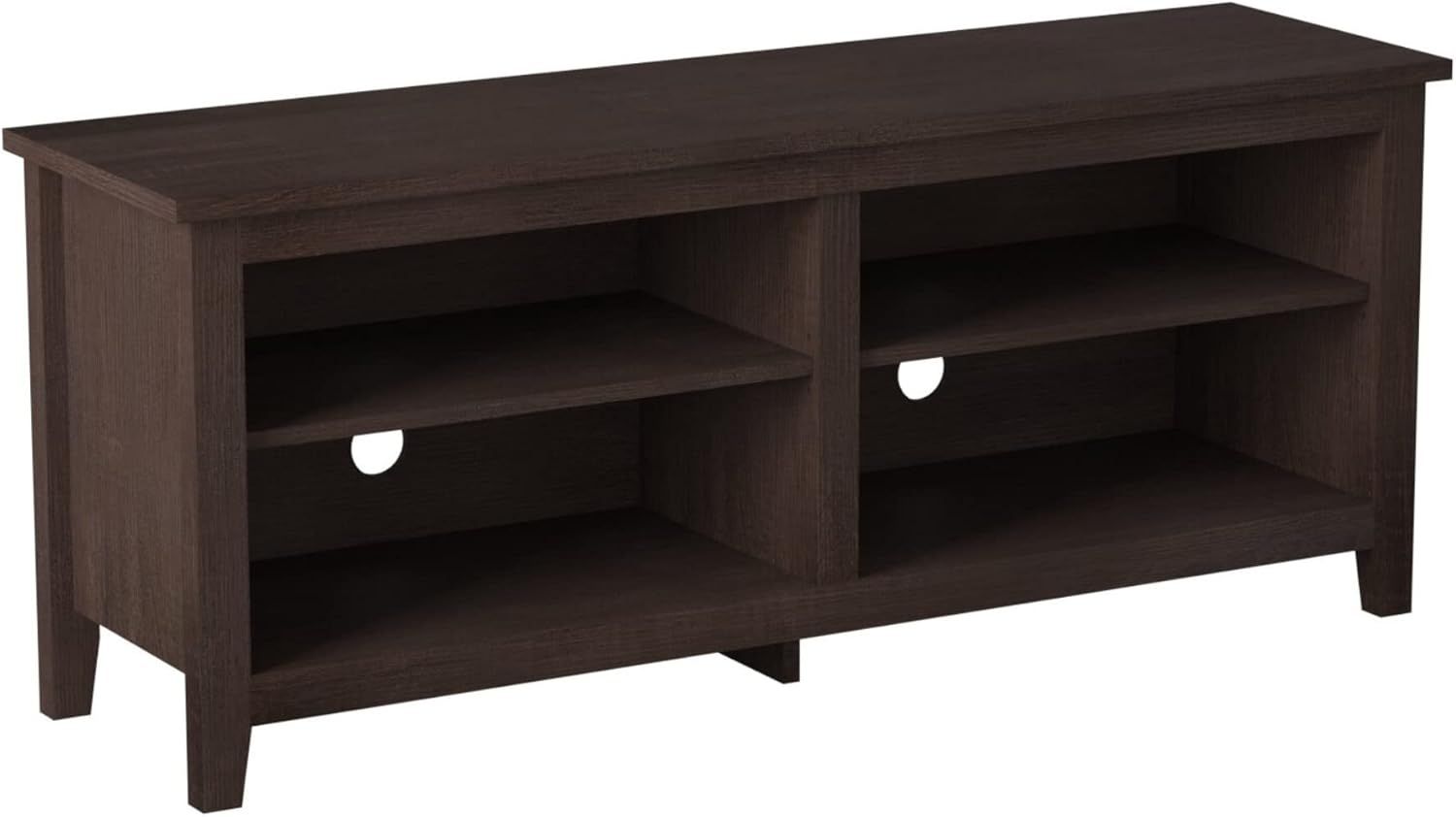 Espresso 58'' Freestanding MDF TV Stand with Adjustable Shelves