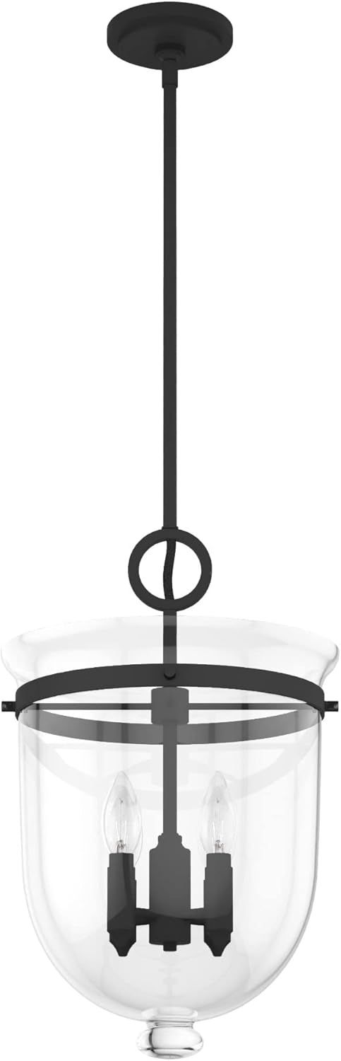 Belltown 4-Light Natural Iron and Glass Pendant