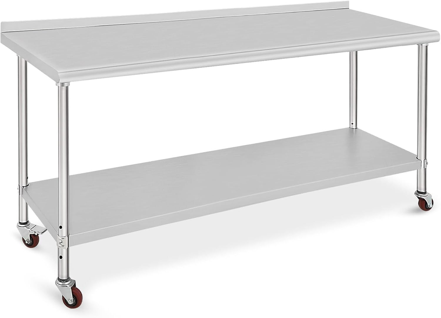 TrailBlaze 72x30 Stainless Steel Heavy Duty Work Table with Casters