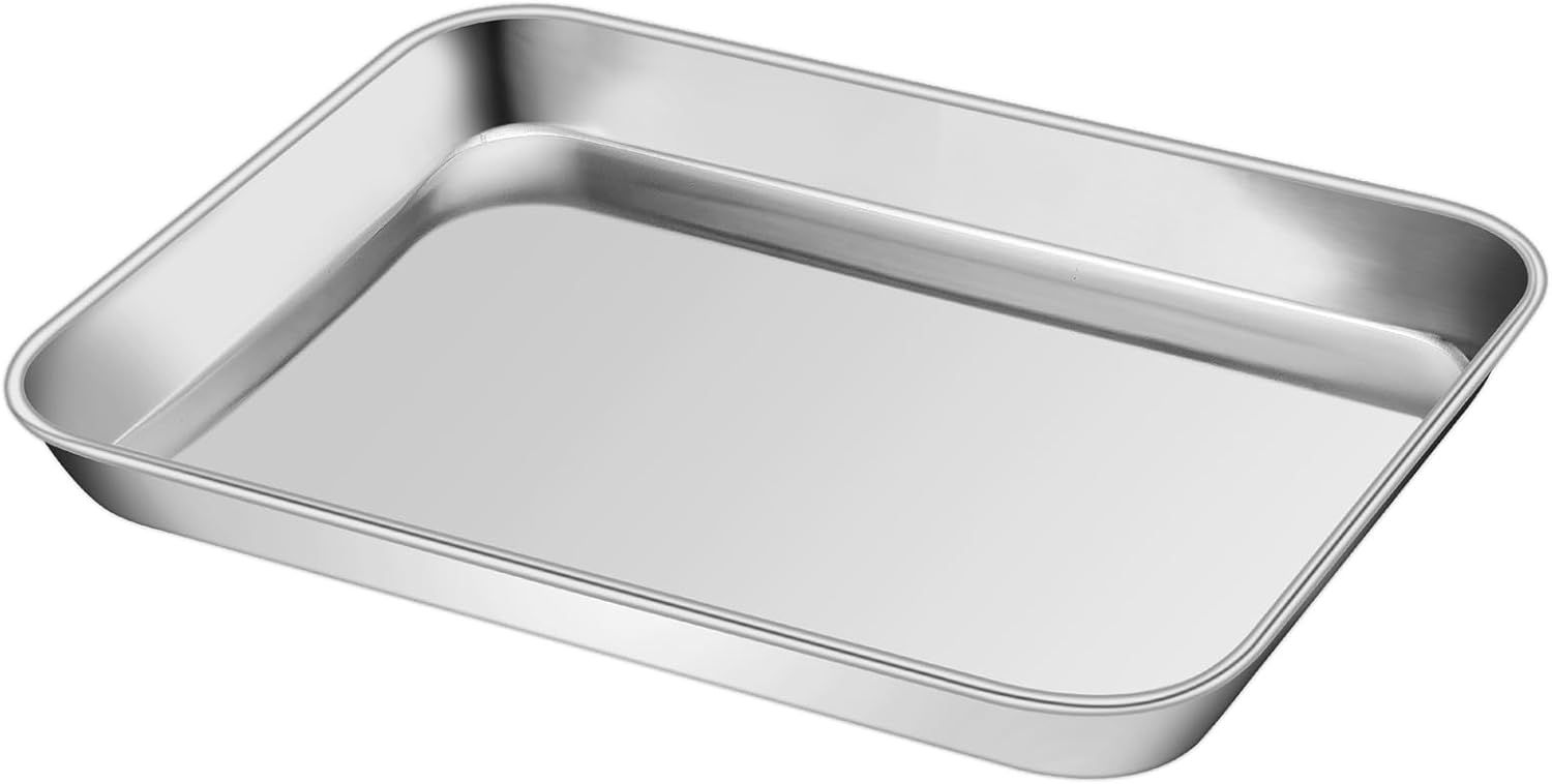 Small Stainless Steel Non-Stick Toaster Oven Tray Pan