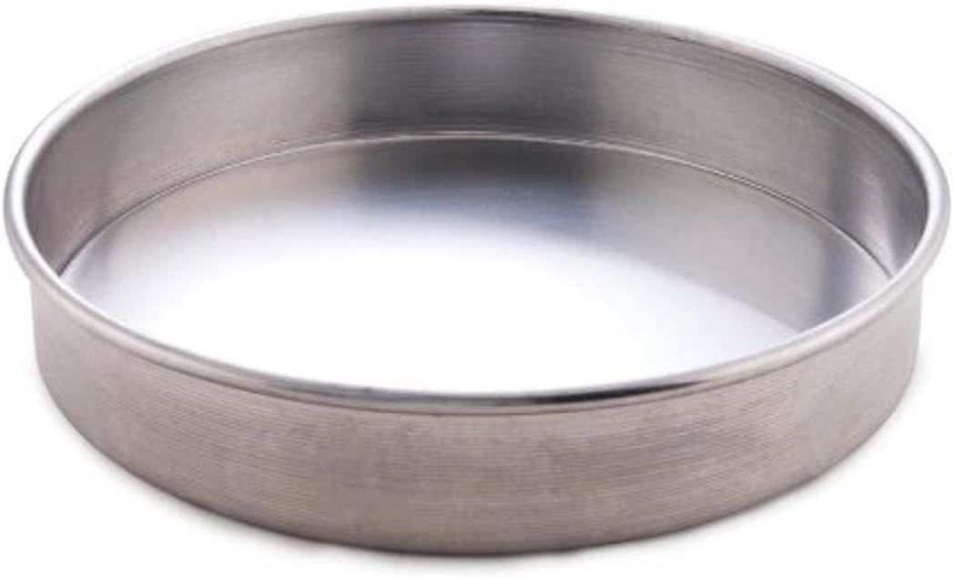 8" Silver Aluminum Straight Sided Pizza Pan