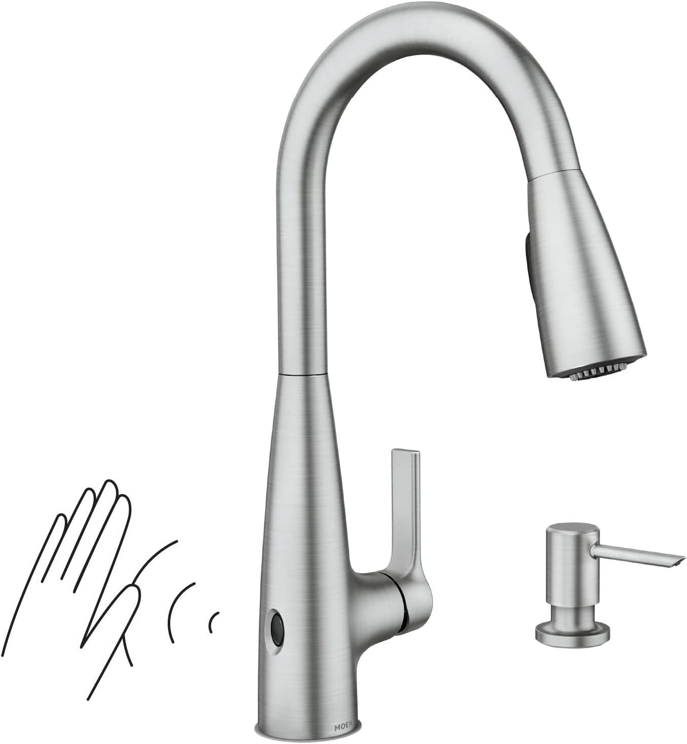 Stainless Steel Touchless Pull-Down Sprayer Kitchen Faucet