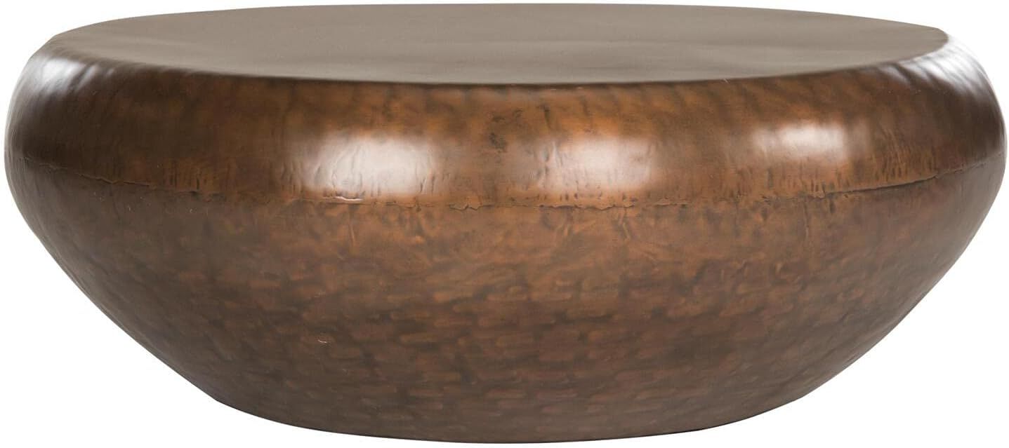 Patience Round Antique Copper Coffee Table