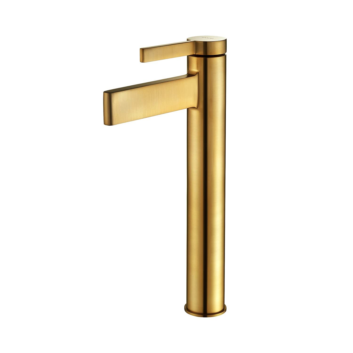 Brushed Gold Stainless Steel Single Lever Bathroom Faucet