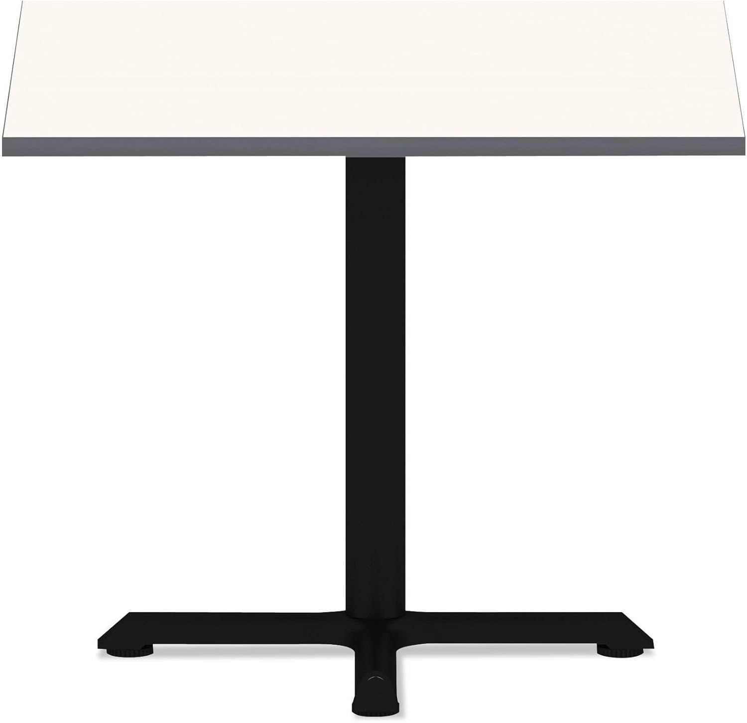 Black Steel Single-Column Table Base with X-Shaped Base