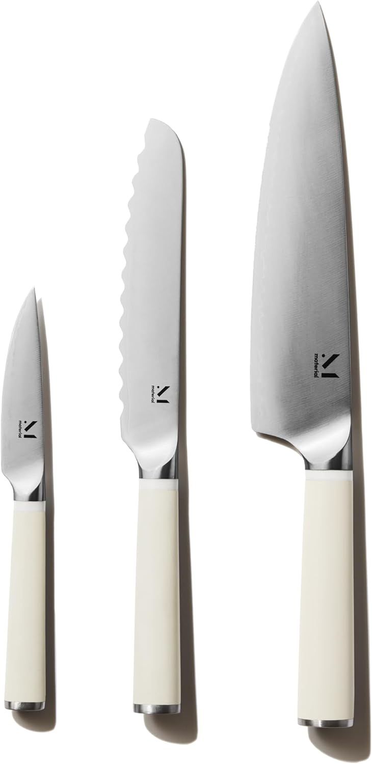 Japanese Inspired Stainless Steel 3-Piece Knife Set