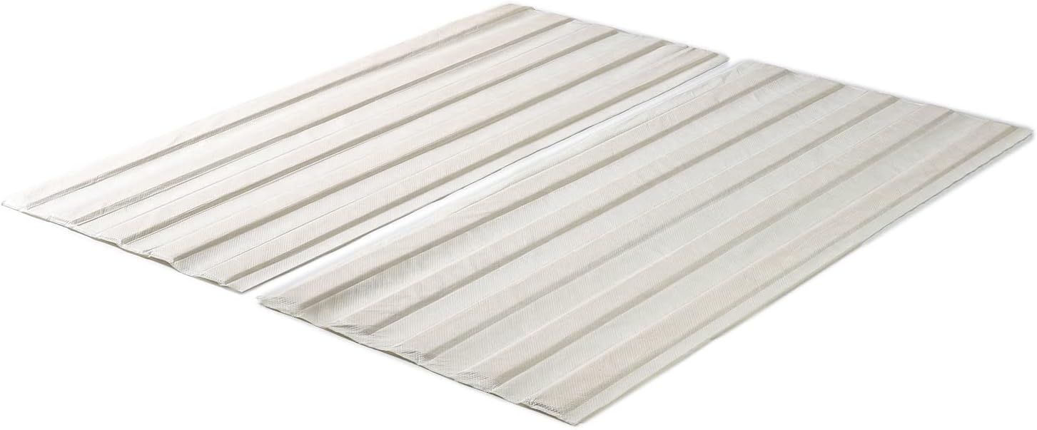 Full Size Natural Fabric Covered Wood Slats