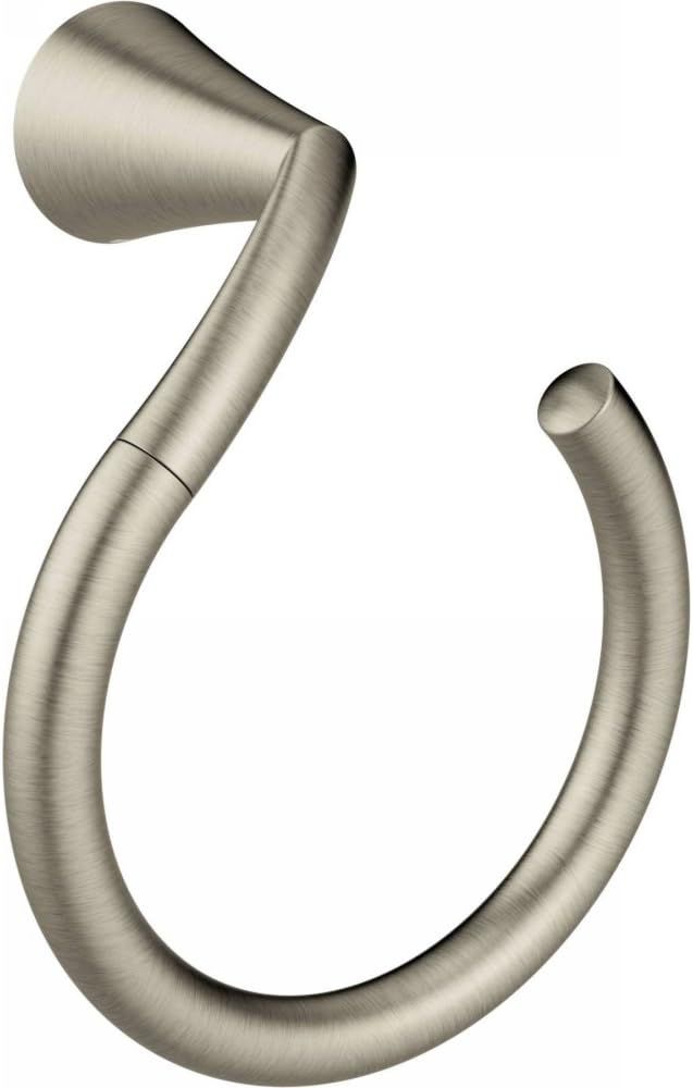 Brushed Nickel Modern Wall Mounted Towel Ring