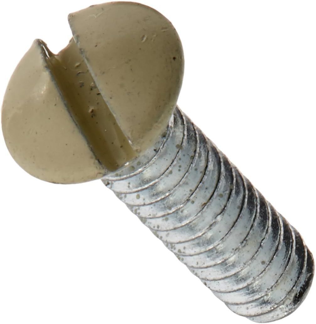 Ivory and Silver Metal Wall Plate Screws, 20 Pack