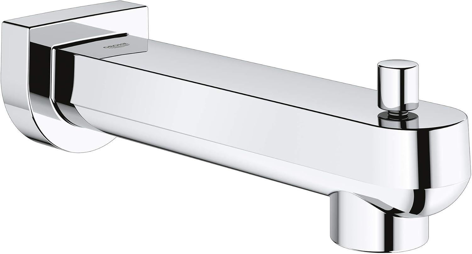 Chrome Wall Mounted Tub Spout with Diverter