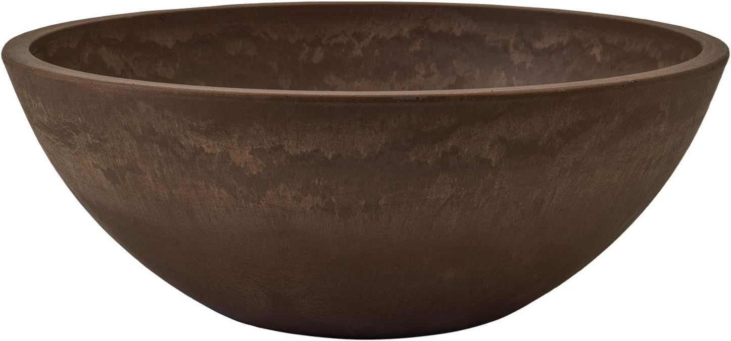 Eco-Friendly Modern Chocolate Garden Bowl 10-inch for Indoors & Patio