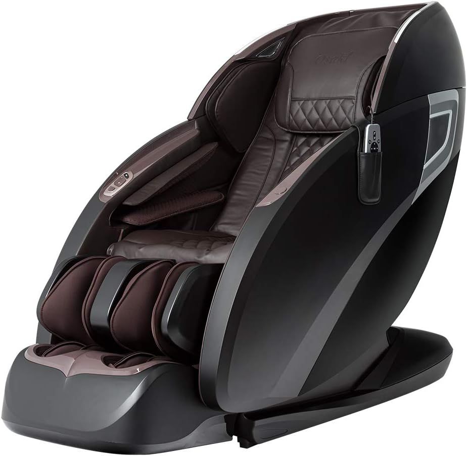 Black Faux Leather Zero Gravity Massage Recliner with Metal Frame