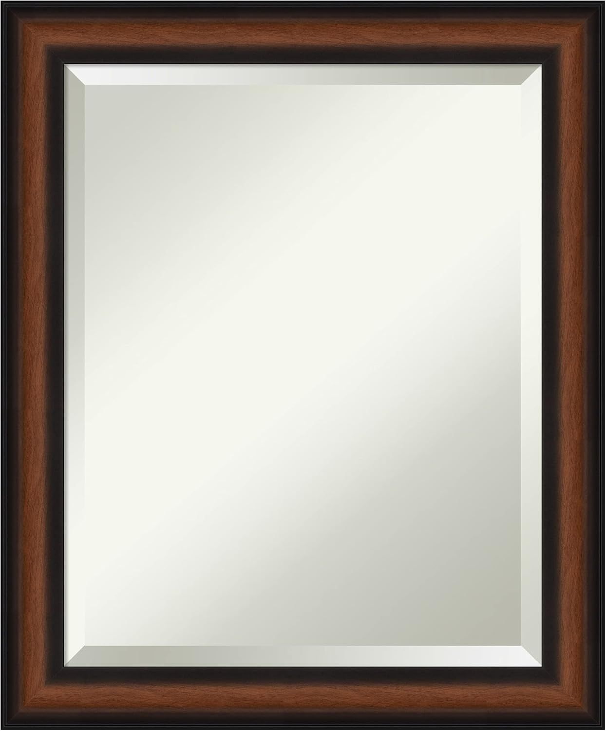 Yale Walnut Beveled Rectangular Wall Mirror