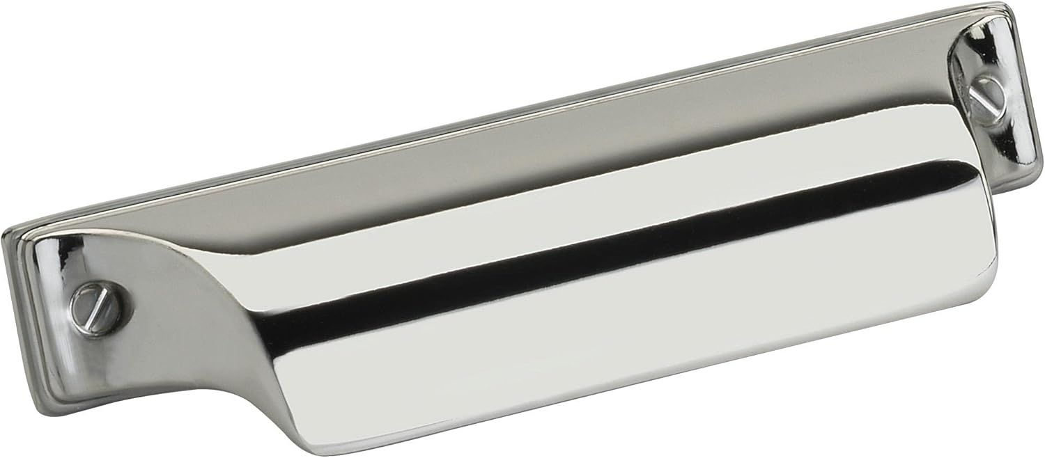 Polished Nickel 4.25'' Cup Pull with Mounting Hardware