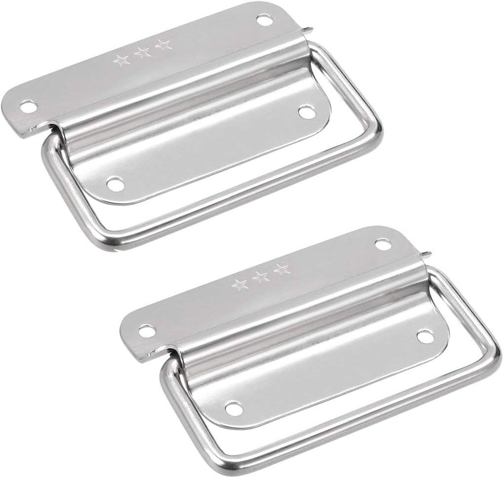 Large Stainless Steel Military Chest Handles with Mounting Hardware