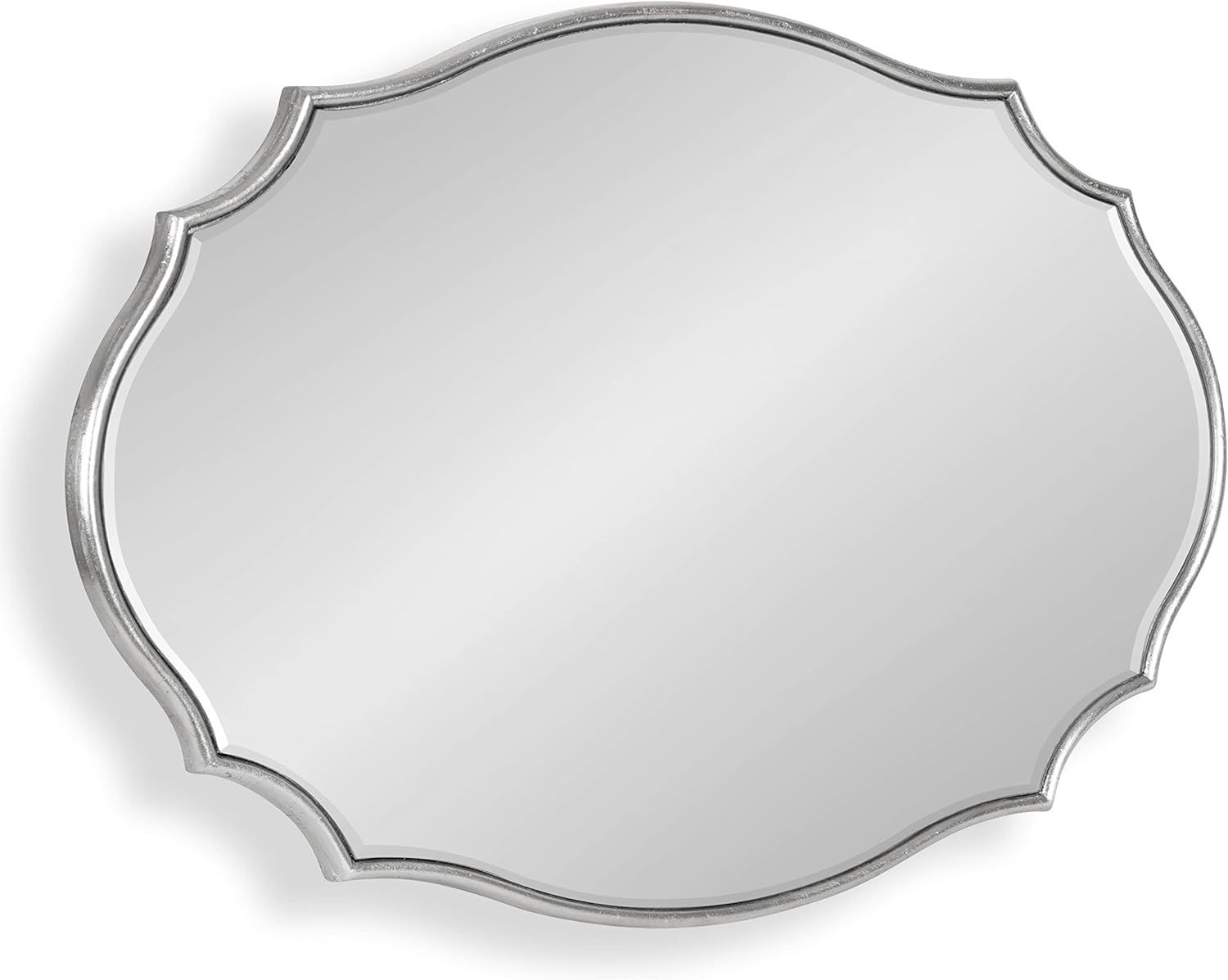 Leanna 18x24 Silver Scalloped Oval Wall Mirror