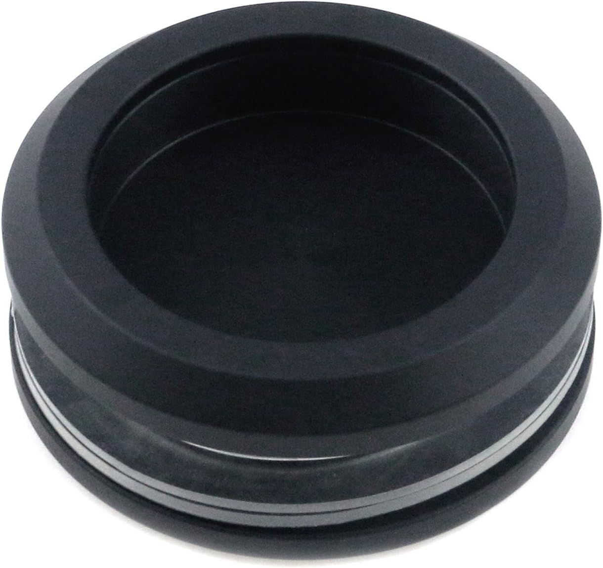 Black Aluminum and Glass Round Shower Door Knob