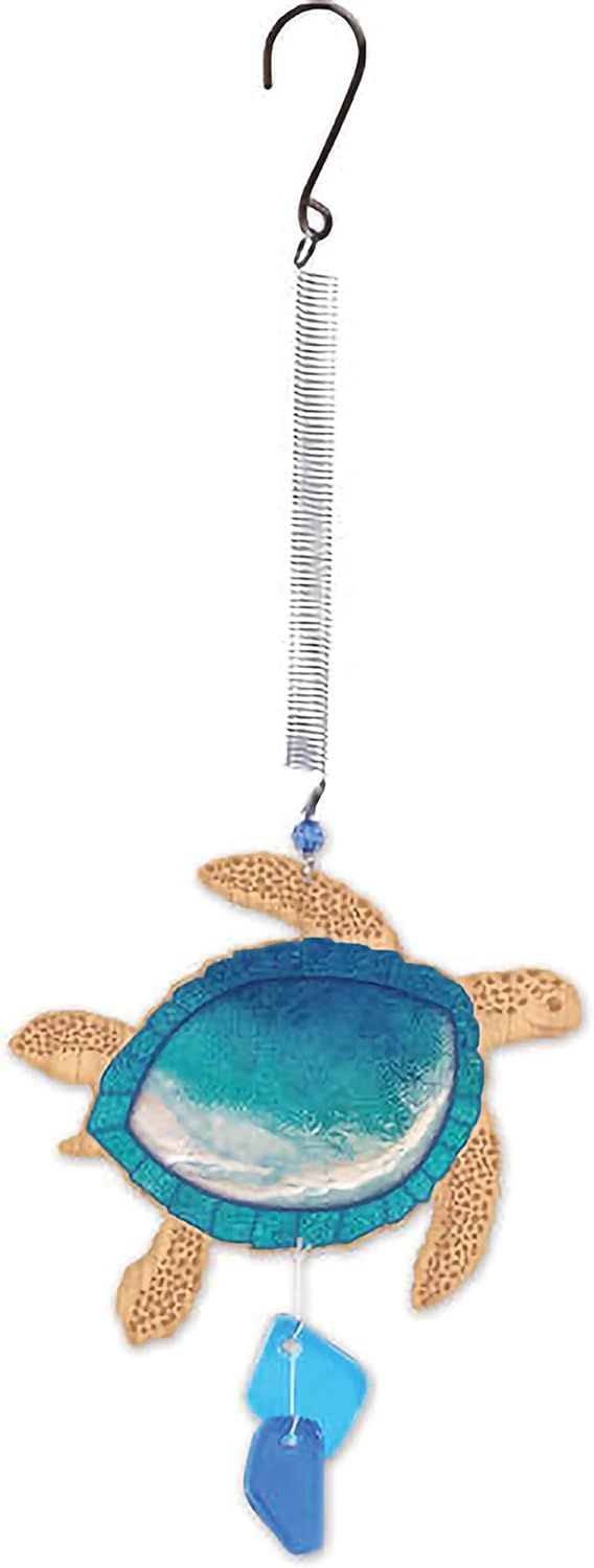 Ocean Blue and Beige Turtle Hanging Decor