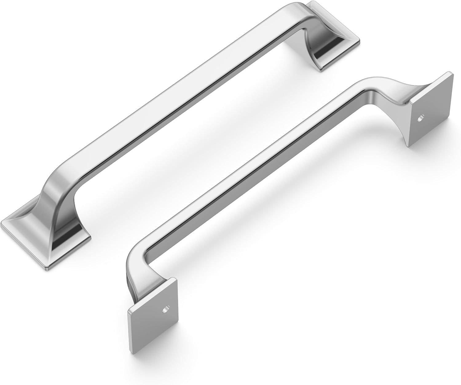 Polished Chrome 5-1/16" Modern Farmhouse Cabinet Pulls with Mounting Hardware