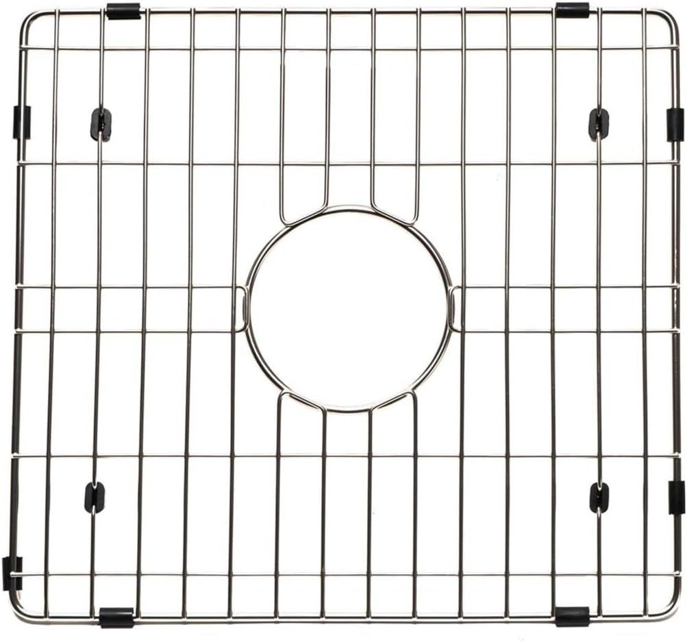 Brushed Stainless Steel Kitchen Sink Grid with Plastic Feet