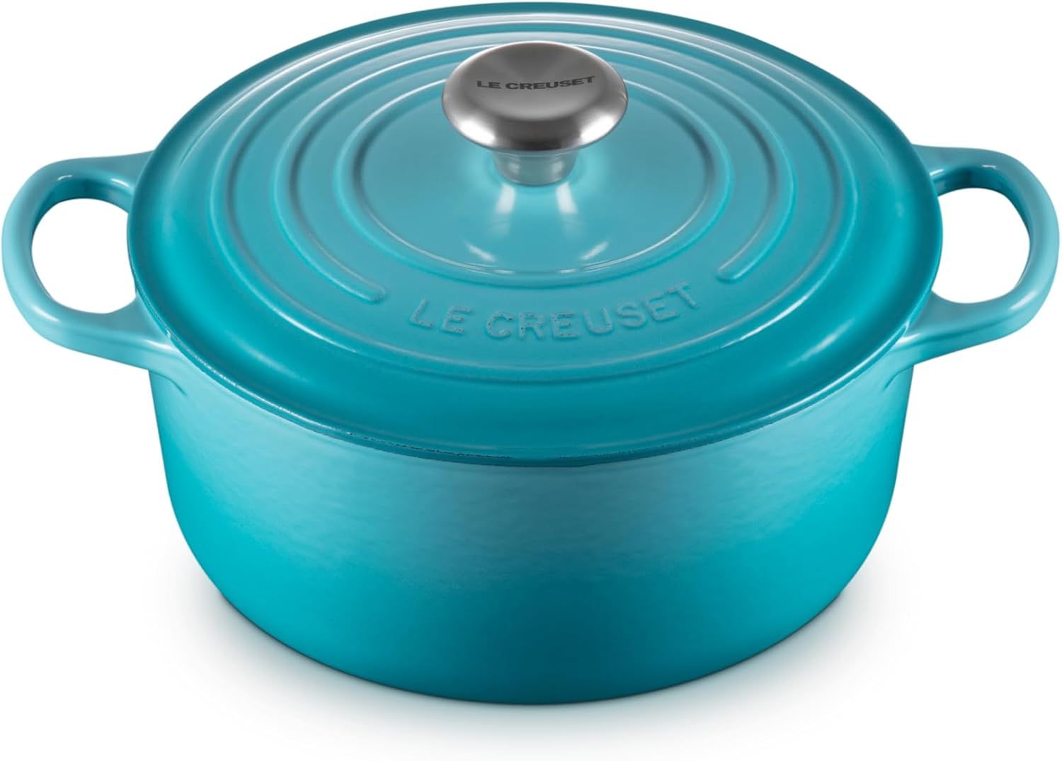 Caribbean Blue Enameled Cast Iron Round Dutch Oven, 4.5 qt