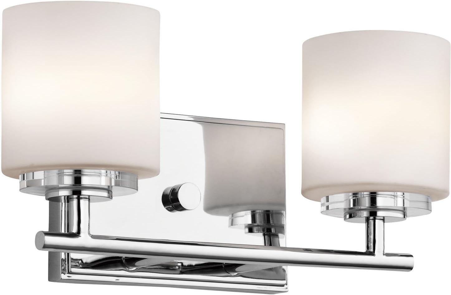 Chrome Tube-Shaped Shade Bathroom Vanity Light