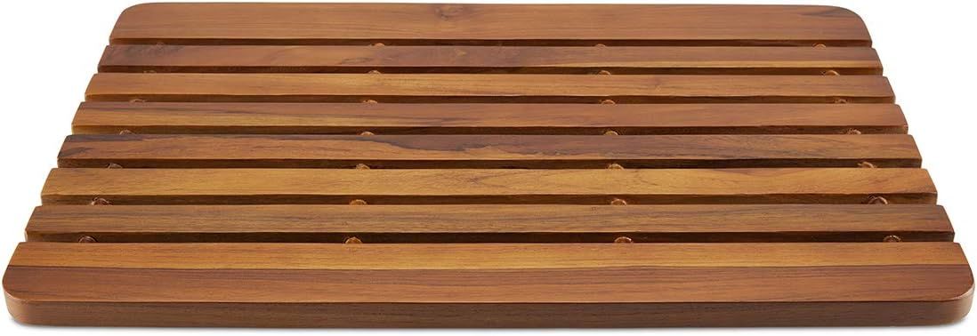 Indonesian Teak 24 Inch Non-Slip Shower Mat