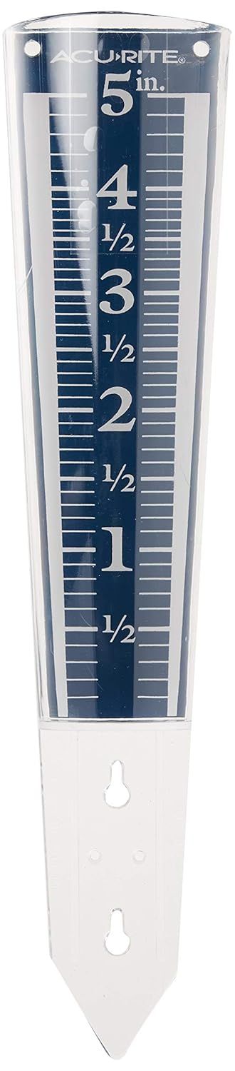 Clear Acrylic 5-Inch Easy-Read Outdoor Rain Gauge