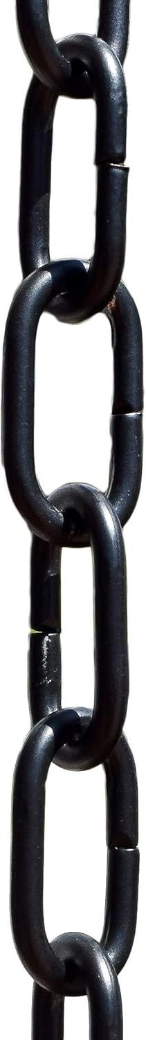 8.5-Foot Black Aluminum Traditional Link Rain Chain