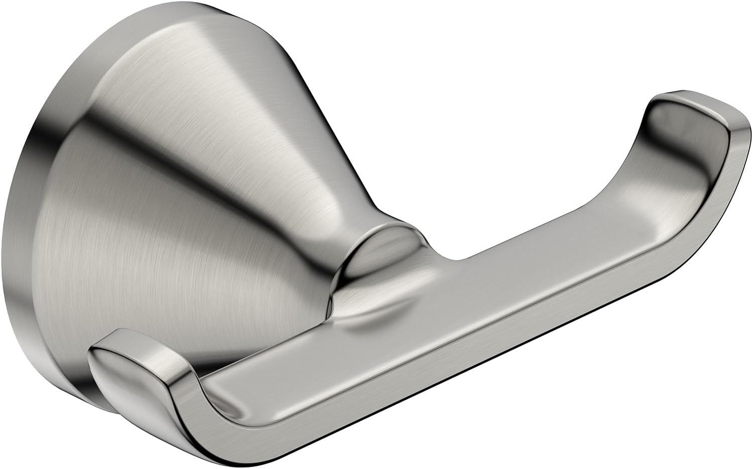 Brushed Nickel Double Robe Hook for Contemporary Bathrooms