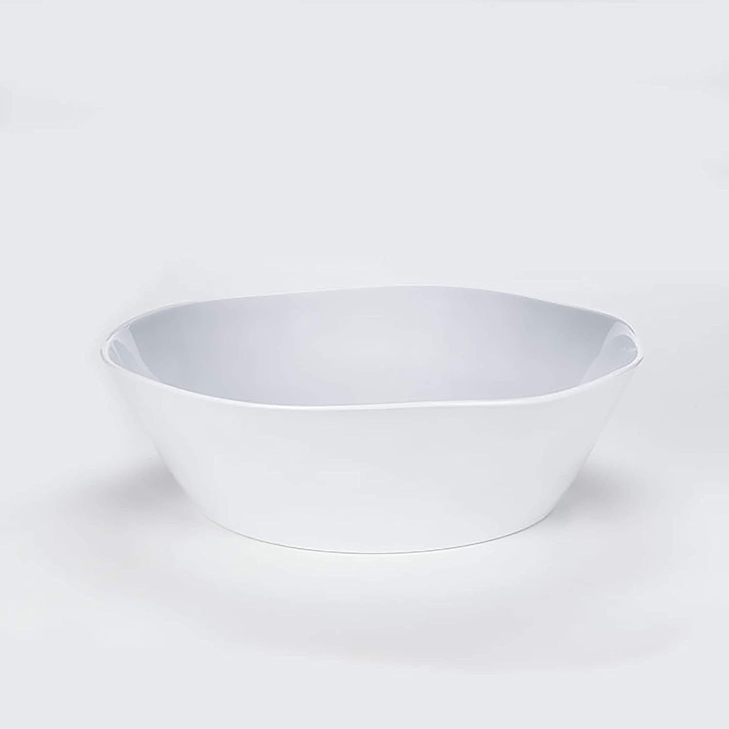 Cloud White Round Melamine Serving Bowl, 13-inch