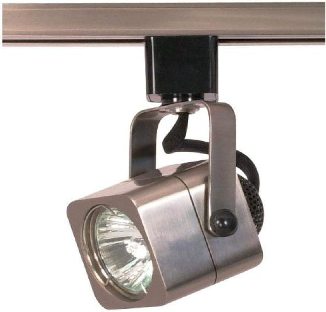 Brushed Nickel Square Track Light Head