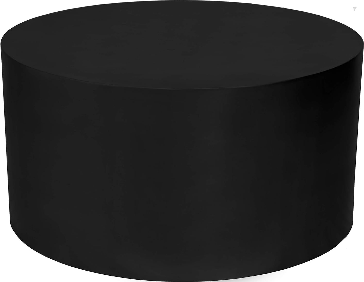 Matte Black Round Metal Cocktail Table