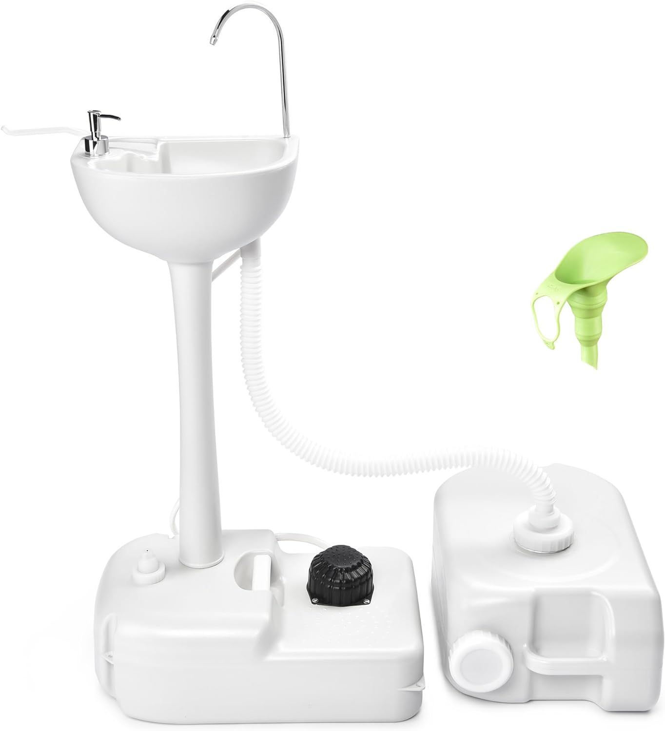 White Portable Camping Sink with Water Tank